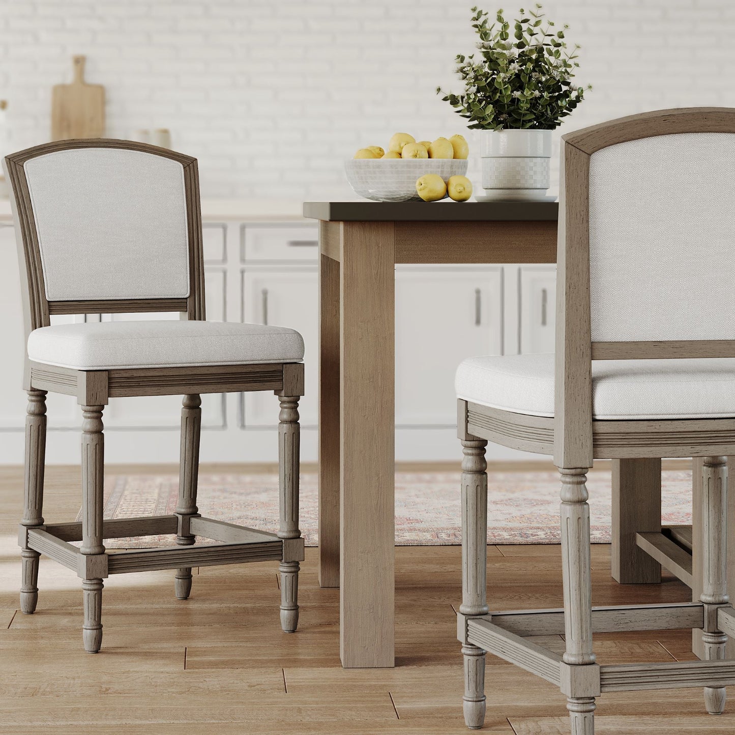 Charleston Stool In Natural Gray