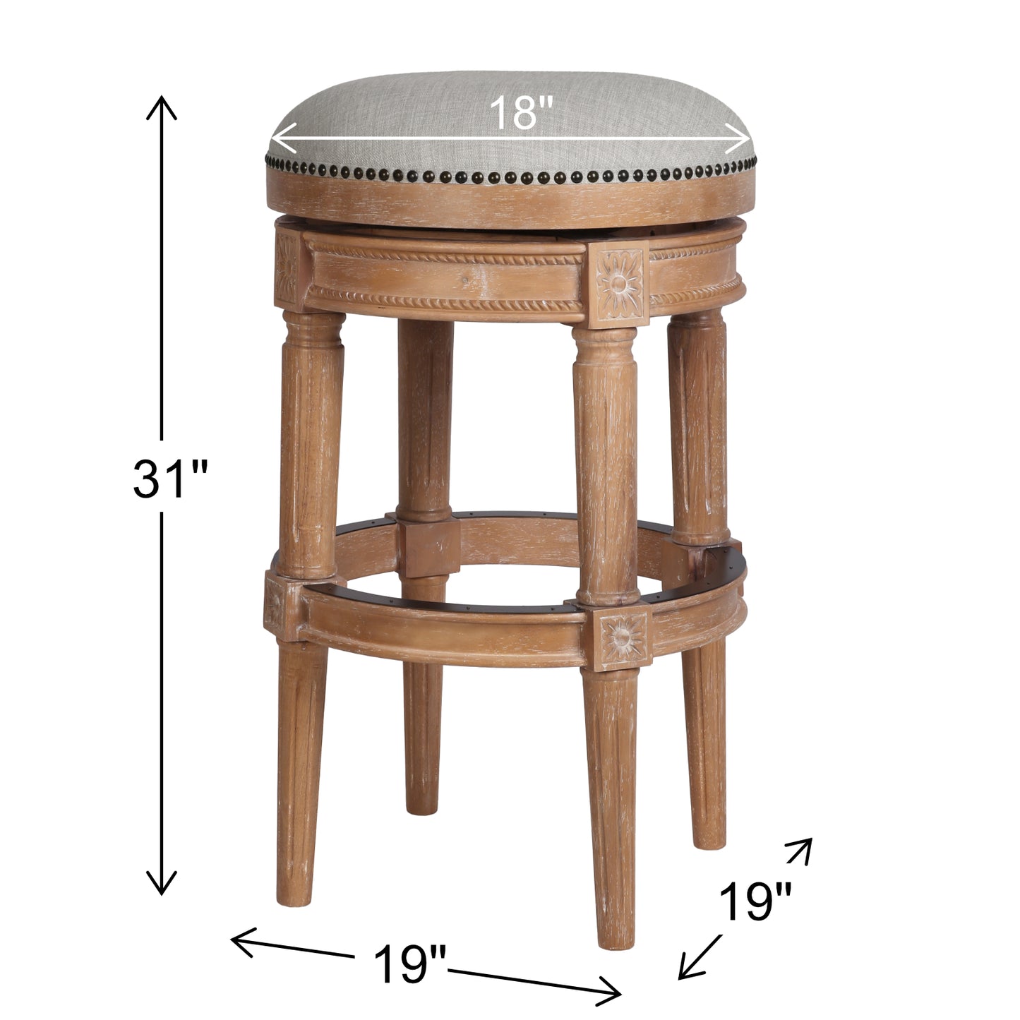 Backless Chapman Barstool in Oak