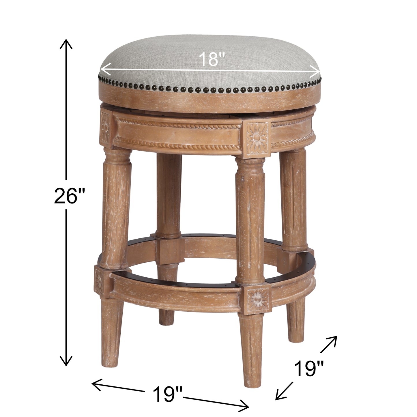 Backless Chapman Barstool in Oak