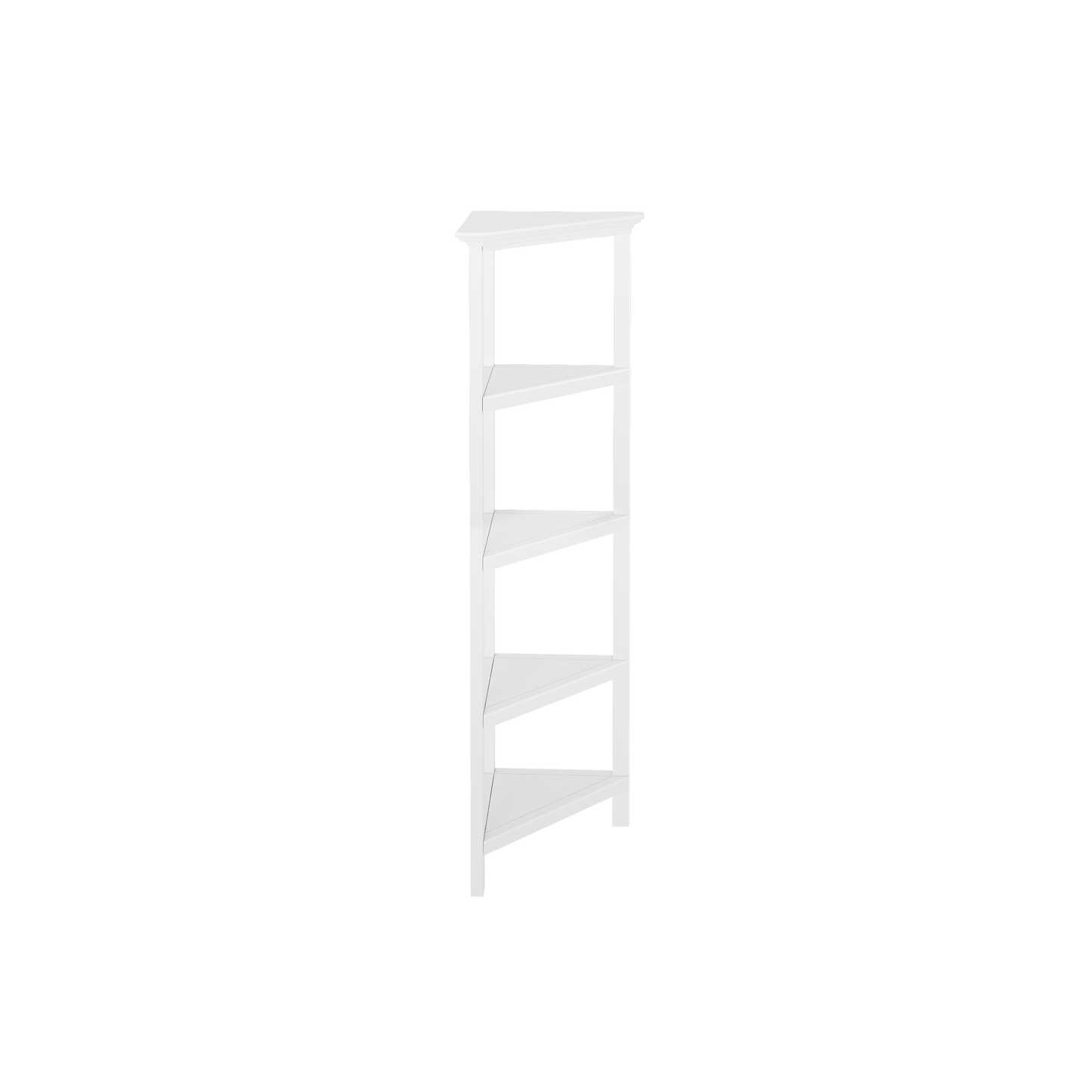 4-Tier Corner Wooden Bookcase - New Ridge Home