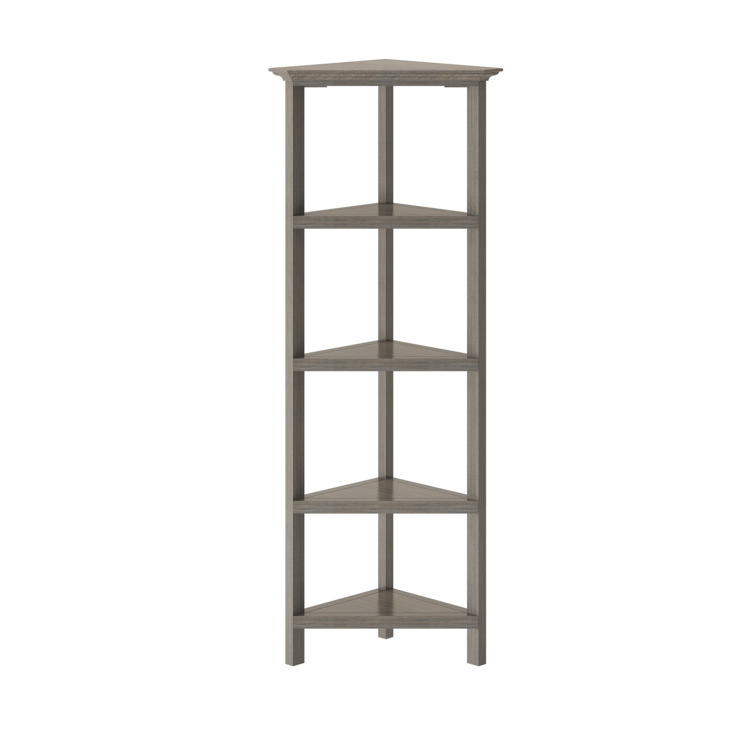 4-Tier Corner Wooden Bookcase - New Ridge Home