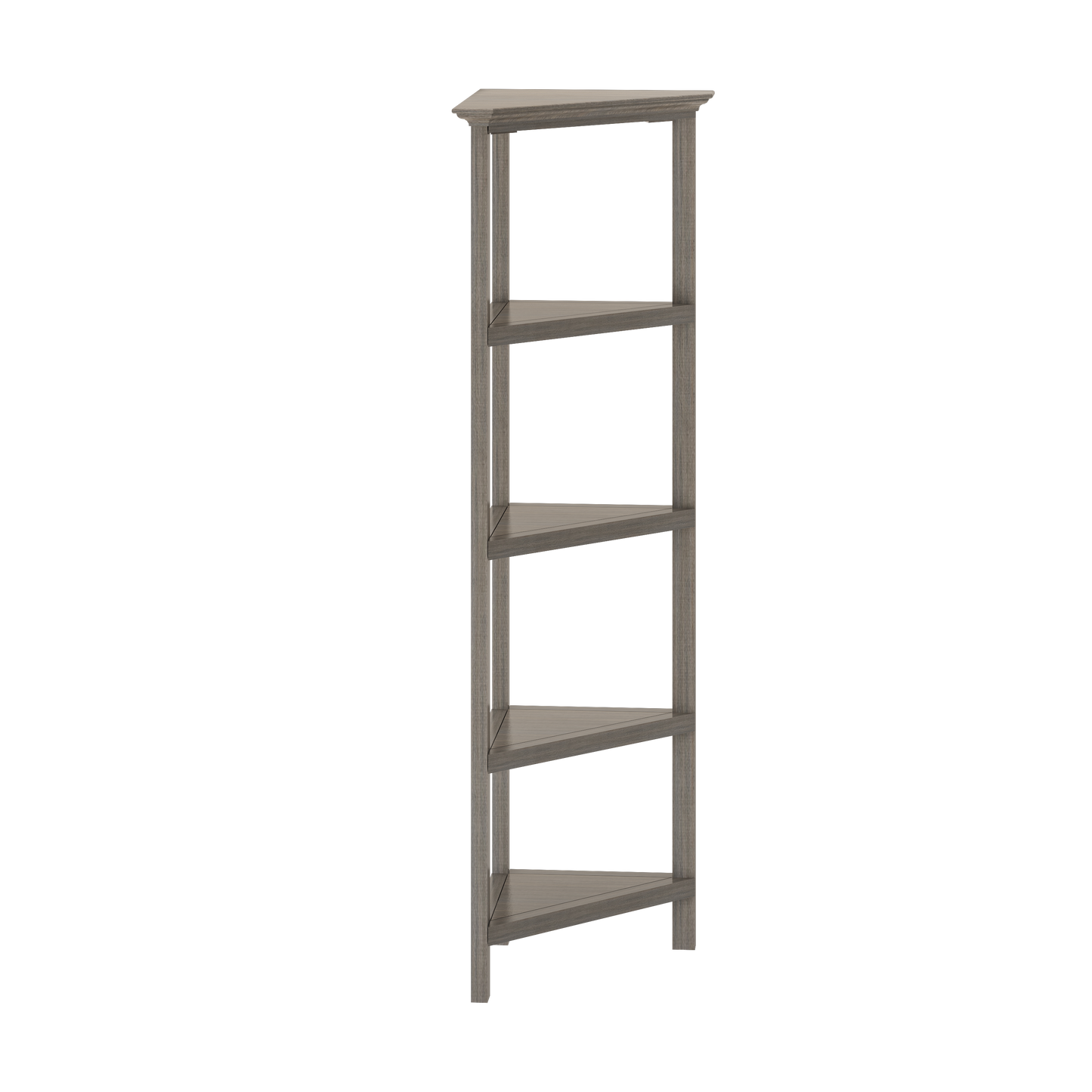 4-Tier Corner Wooden Bookcase - New Ridge Home