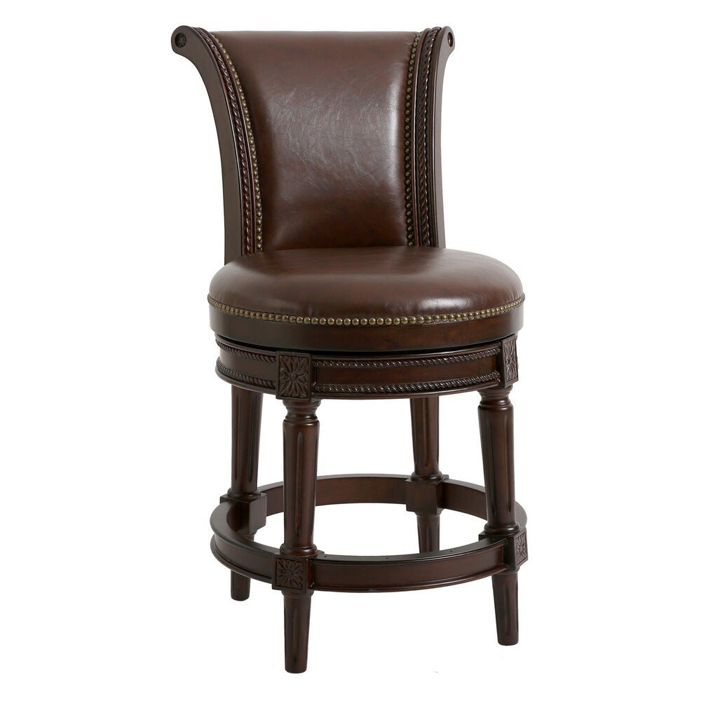 Chapman Swivel Barstool in Distressed Walnut - New Ridge Home