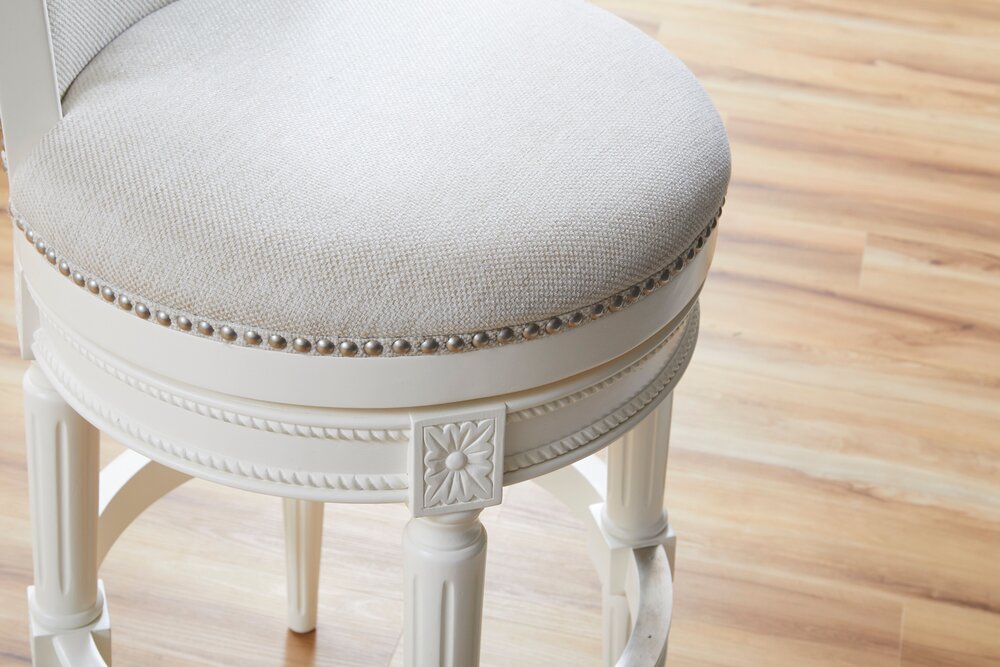 Chapman Swivel Barstool in Alabaster White - New Ridge Home