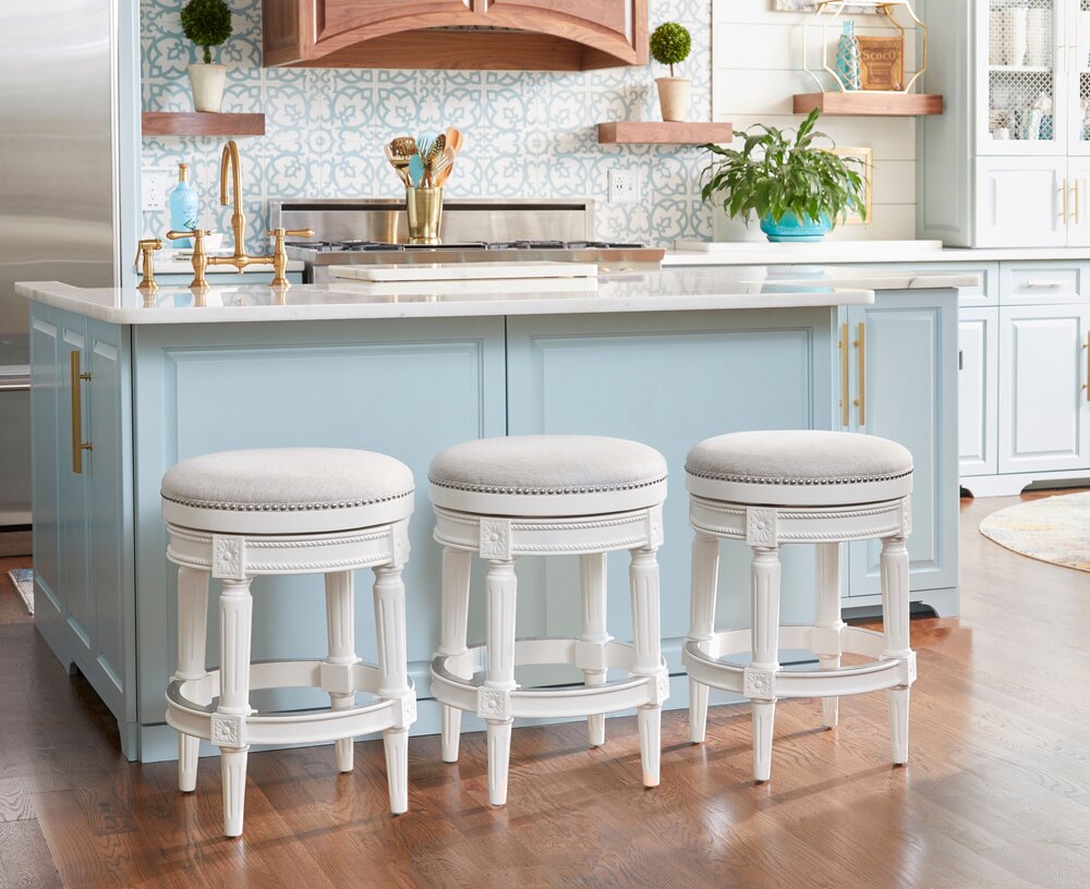 Backless Chapman Barstool in Alabaster White - New Ridge Home