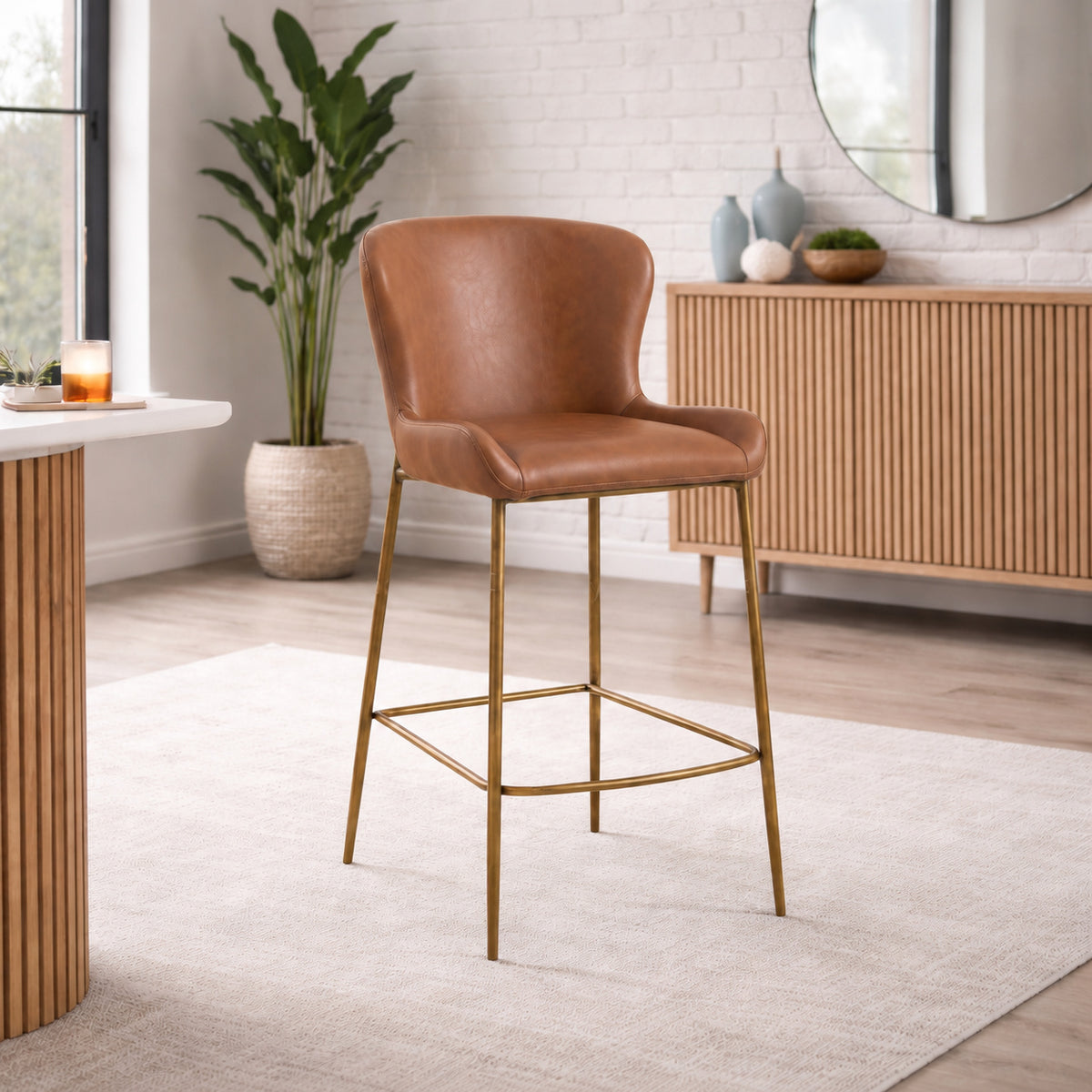 Katy Counter Stool in Brown