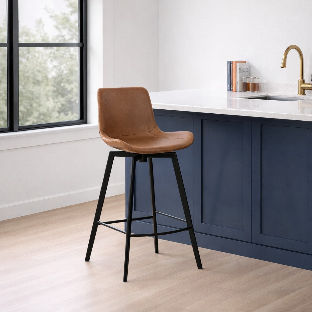 Brack Swivel Counter Stool in Brown