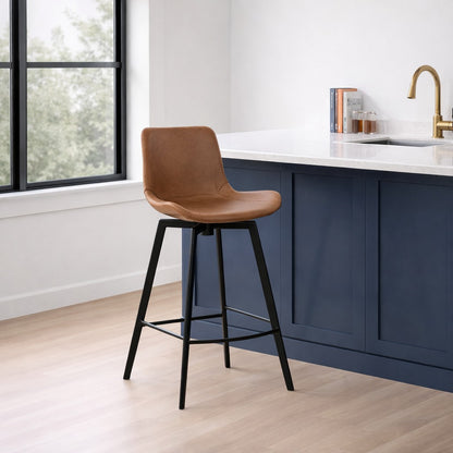 Brack Swivel Counter Stool in Brown