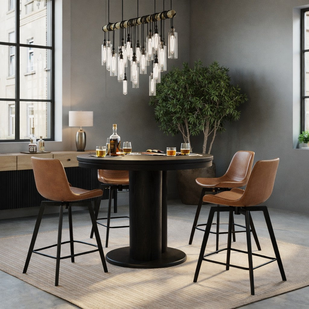 Brack Swivel Counter Stool in Brown