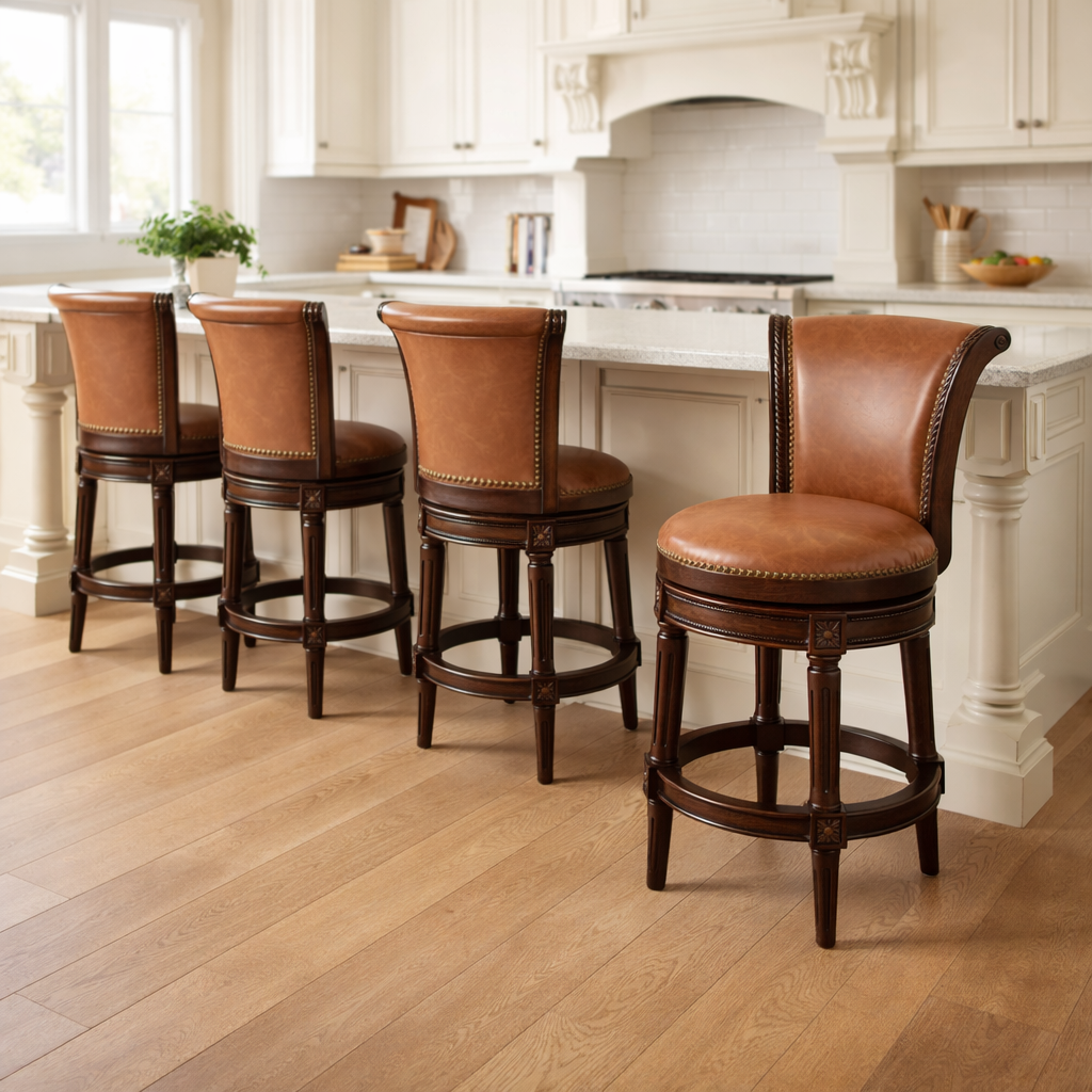 Chapman Swivel Barstool in Caramel