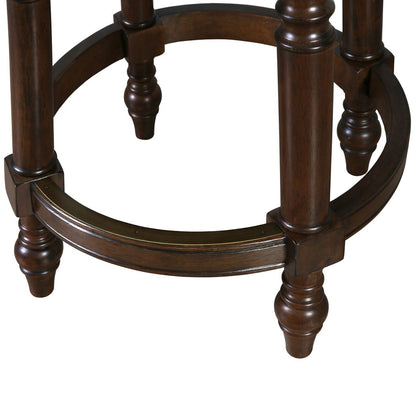 Tiffany Swivel Stool In Distressed Walnut