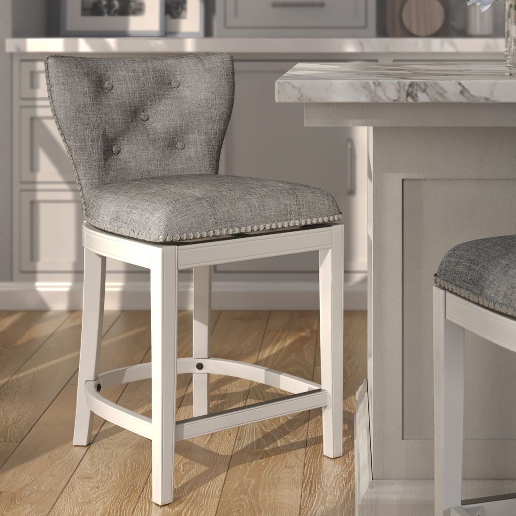 Stella Stool in White & Grey