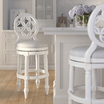 Tiffany Swivel Stool In White