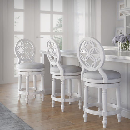 Tiffany Swivel Stool In White