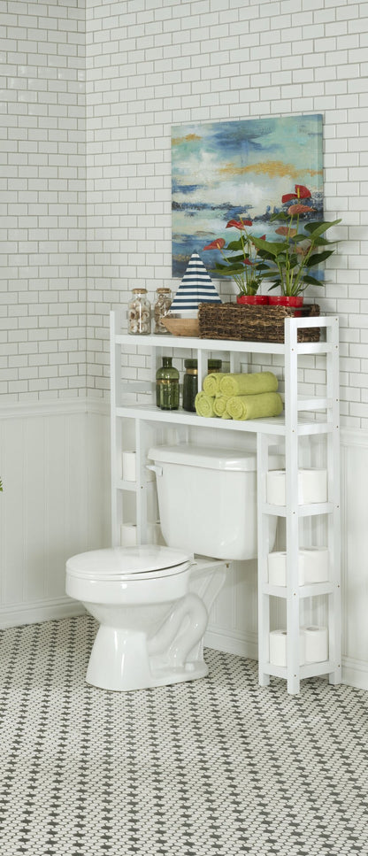 Dunnsville 2-Tier Space Saver with Side Storage for your Bathroom - New Ridge Home