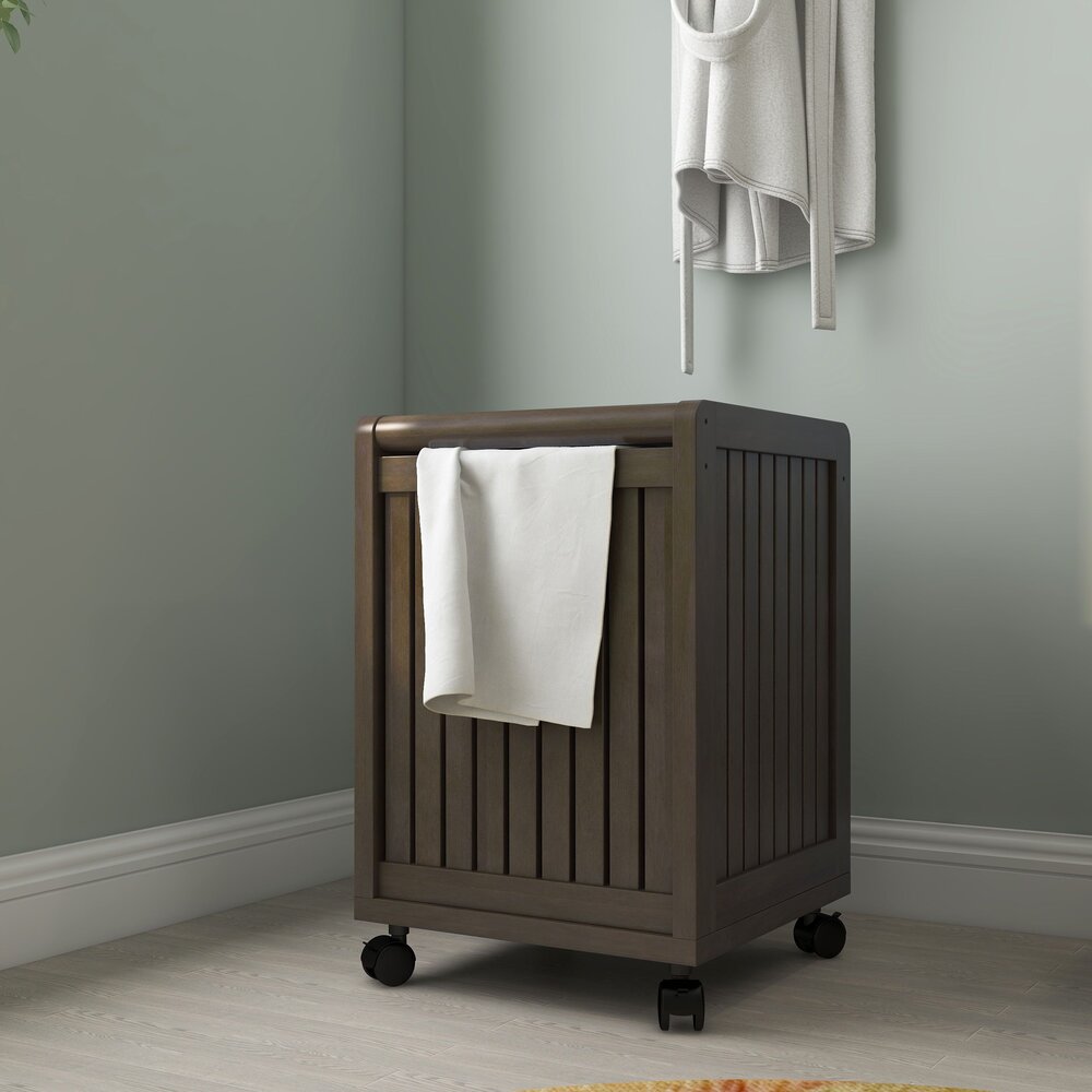 Abingdon Mobile (Rolling) Laundry Hamper with Lid - New Ridge Home