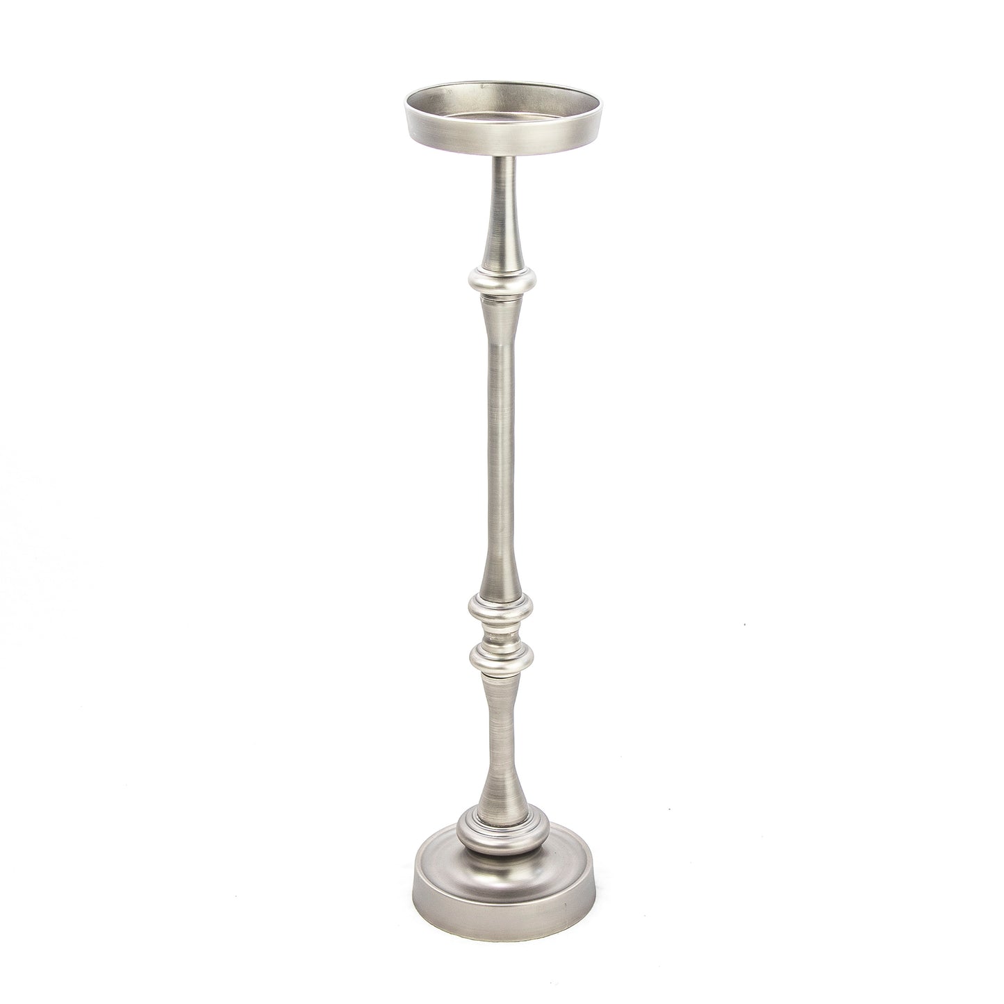 Set of 2 - Martini Side Table in Brushed Silver Finish - New Ridge Home