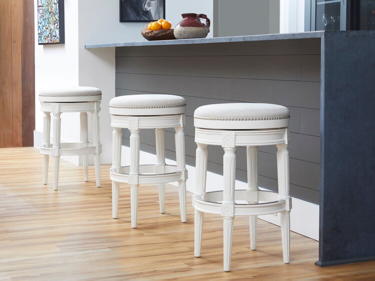 Backless Chapman Barstool in Alabaster White - New Ridge Home